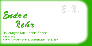 endre nehr business card